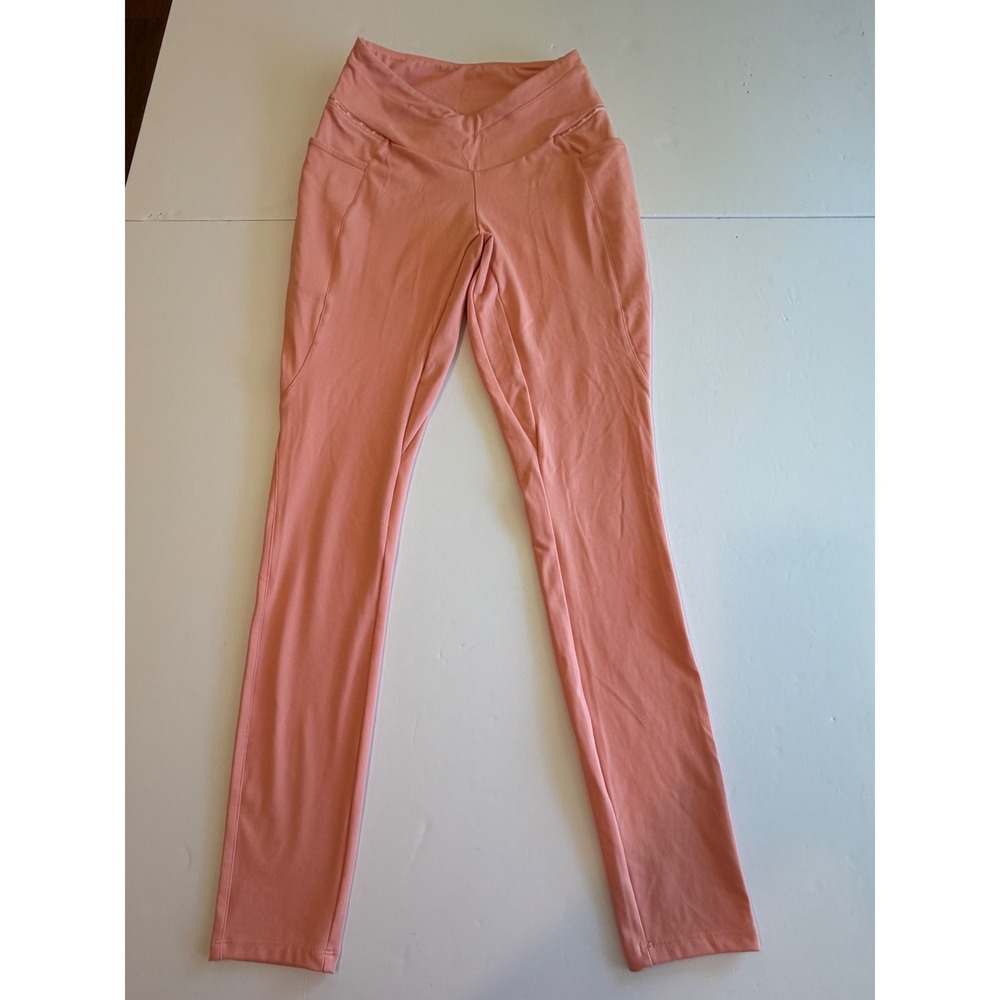 Gymshark Whitney Simmons‎ V-Waist Pocket Leggings Peach Coral Womens Small